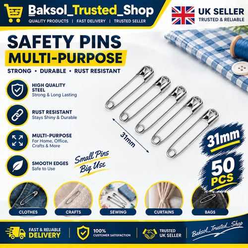 50pc assorted steel safety - x,