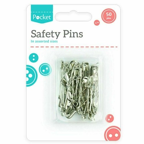 Assorted size safety pins - safety, 50pc