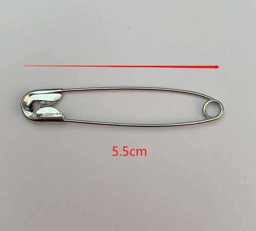 Silver safety pins large 5cm - silver,