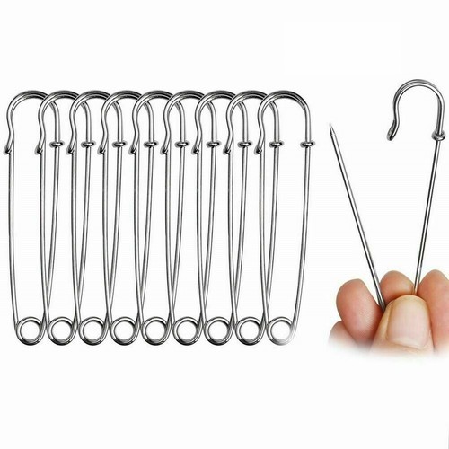 Silver safety pins - safety,