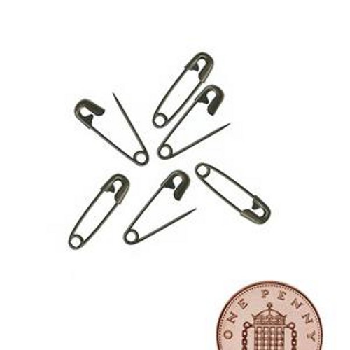 Black safety pins small tiny - pins,