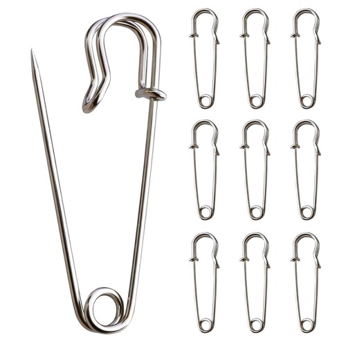 Silver safety pins extra - silver,