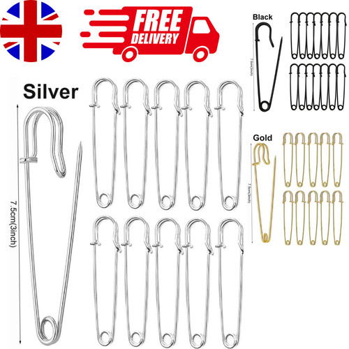 Extra large safety pins - 10, *