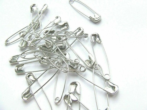 Steel safety pins - pins, assorted-
