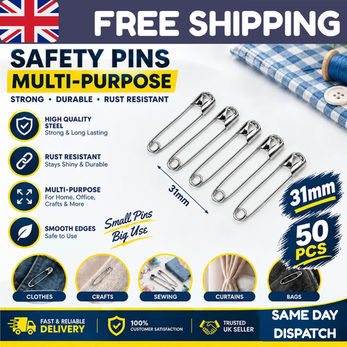 50pc assorted steel safety - 50pc,