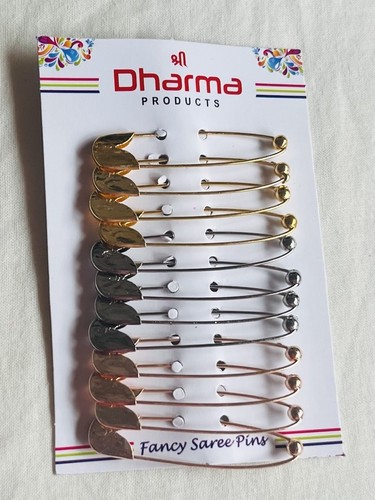 Saree safety pins golden - xl,