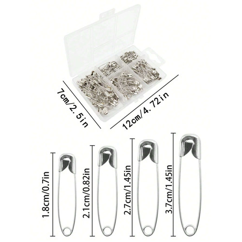 Safety pins 150pcs assorted - pins,