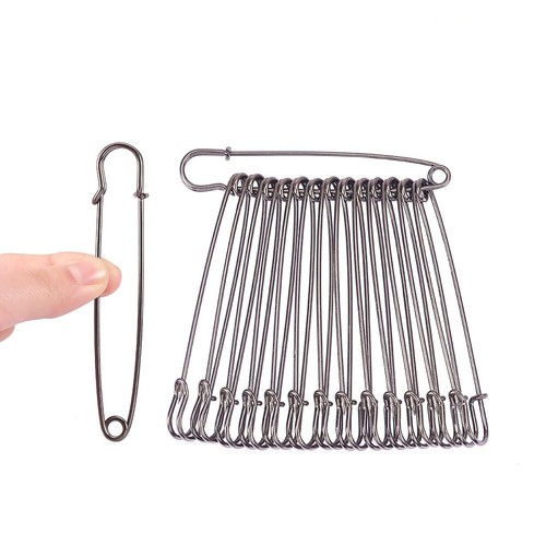 Gunmetal safety pins large - safety,